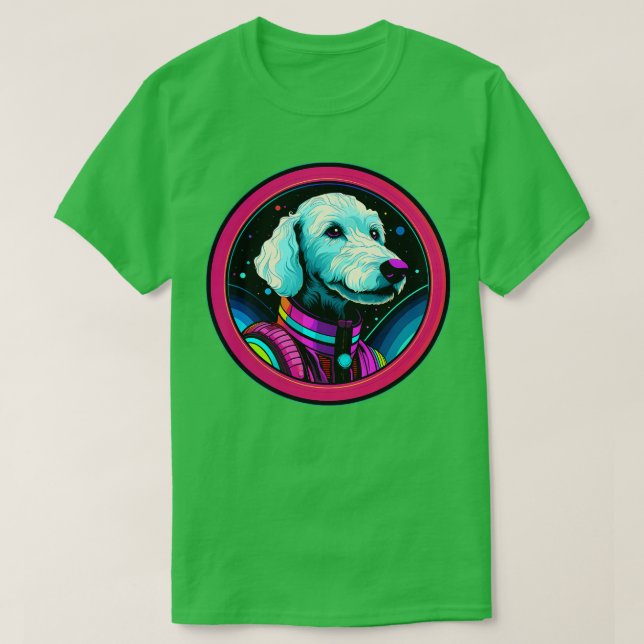 T-shirt Chien de Bedlington Terrier Funny Astronaut cosmiq (Design devant)