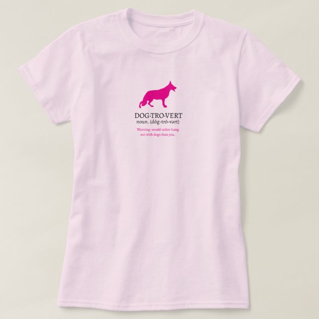 T-shirt Chien de berger allemand Dogtrovert  (Design devant)