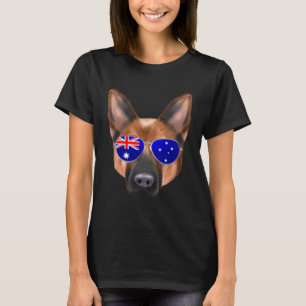 T-shirt Chien de berger allemand drapeau australien OZ poc