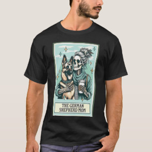 T-shirt Chien de berger allemand maman squelette drôle car