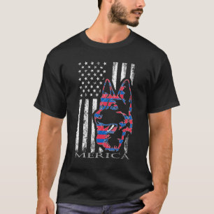 T-shirt Chien de berger allemand Merica Fête de l'indépend