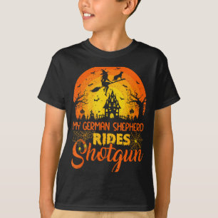 T-shirt Chien de berger allemand vintage coucher de soleil