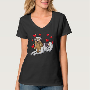T-shirt Chien De Berger Australien Avec Animal Stuffé Et L