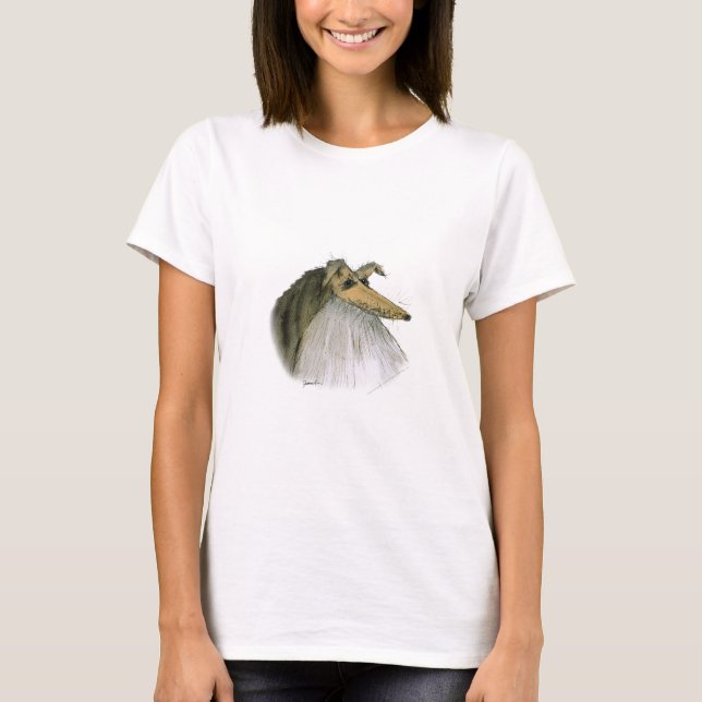 T-shirt Chien de berger de Shetland, fernandes élégants (Devant)