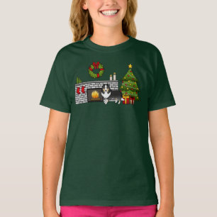 T-shirt Chien de berger des Shetland tricolore dans une sa