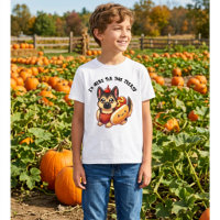Chien de berger en costume de hot dog, Halloween d
