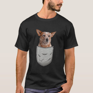T-shirt Chien de bétail australien bleu rouge Heeler poil