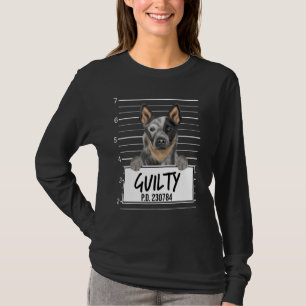 T-shirt Chien de bétail australien Mushot Guilty Dog