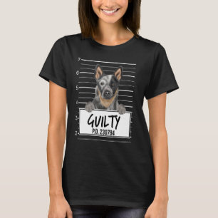 T-shirt Chien de bétail australien Mushot Guilty Dog