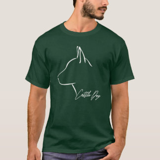 T-shirt Chien de bétail maman chien chiens profil fille