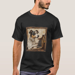 T-shirt Chien de Bétail Piano Chien