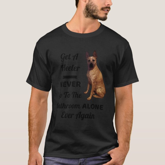 T-shirt Chien de bétail Red Heeler Bathro du Queensland au (Devant)