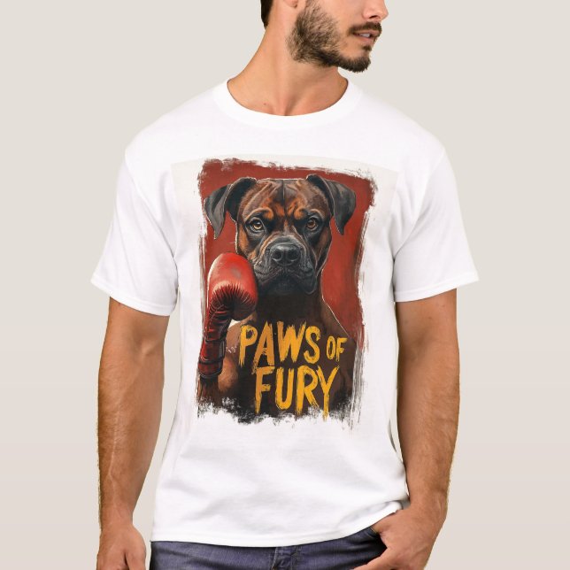 T-shirt Chien de boîte drôle - Paquettes de conception de  (Devant)