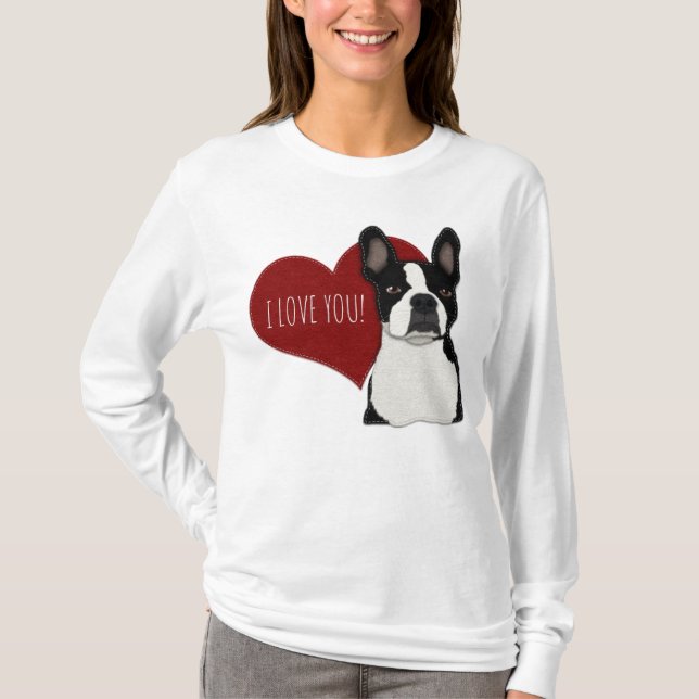 T-shirt Chien de Boston et de Frenchie Mix | Chiens mignon (Devant)