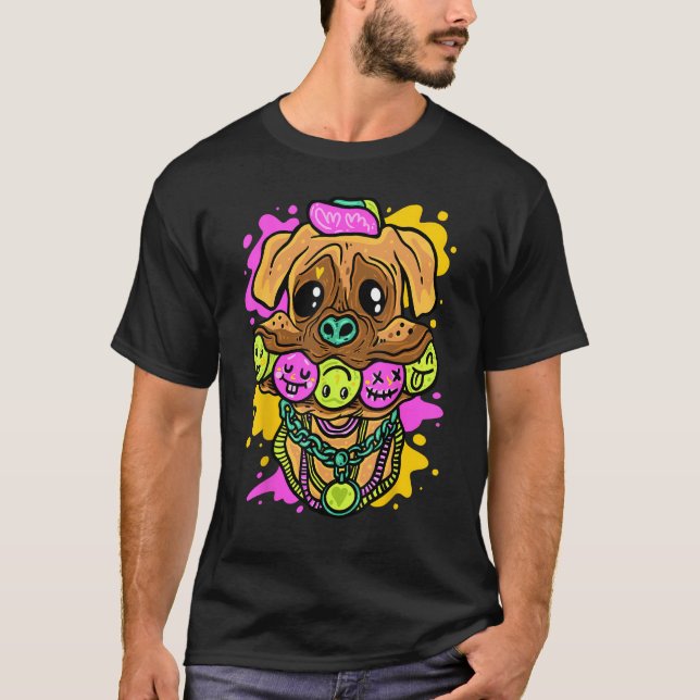 T-shirt Chien de boxe allemand conception animale chien (Devant)