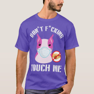 T-shirt Chien De Boxer Avec Masque De Visage Ne Fcking Tou