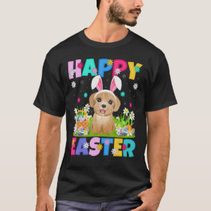 T-shirt Chien de caniche Joyeux lapin de Pâques Poodle de 