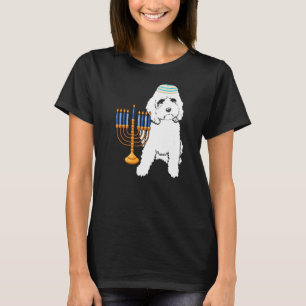 T-shirt Chien de caniche juif Menorah Hanoukka Pajamas Cha