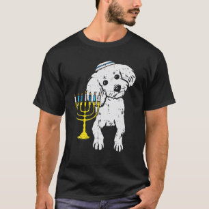 T-shirt Chien de caniche juif Menorah Hanoukka Pajamas Cha