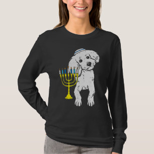 T-shirt Chien de caniche juif Menorah Hanoukka Pajamas Cha