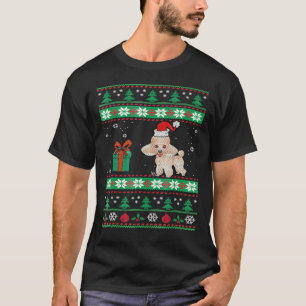 T-shirt Chien de caniche Noël laid pour Chien