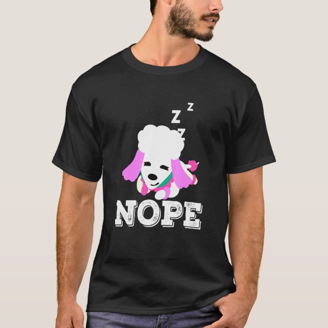 T-shirt Chien de caniche pâle (Devant)