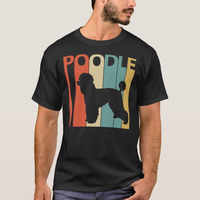 T-shirt Chien de caniche vintage (Devant)