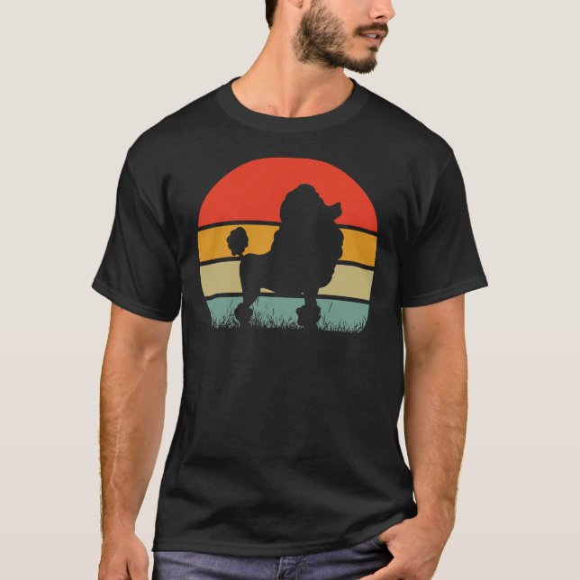 T-shirt Chien de caniche Vintage rétro (Devant)