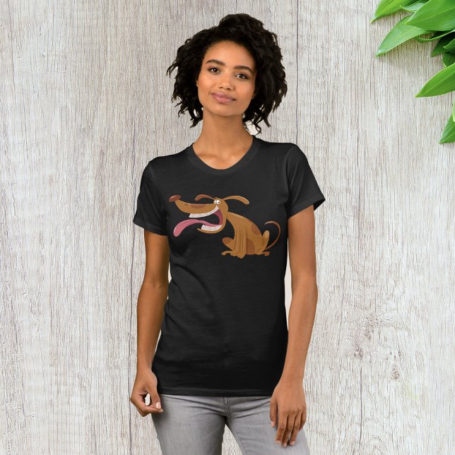 T-shirt Chien de caricature avec grand sourire et langue d (Créateur téléchargé)