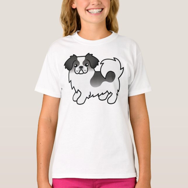 T-shirt Chien de caricature mignon en espagnol tibétain no (Devant)