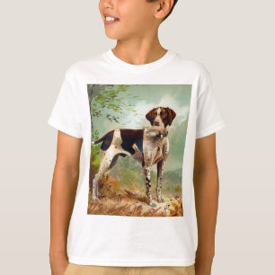 T-shirt Chien de chasse avec oiseau dans la bouche