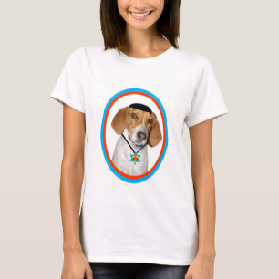 T-shirt Chien de chasse drôle de Thanksgivukkah avec