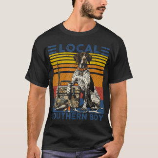 T-shirt Chien de chasse du canard du sud local Noir