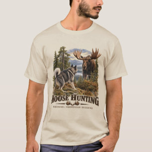 T-shirt Chien de chasse Jämthund ,Chien scandinave