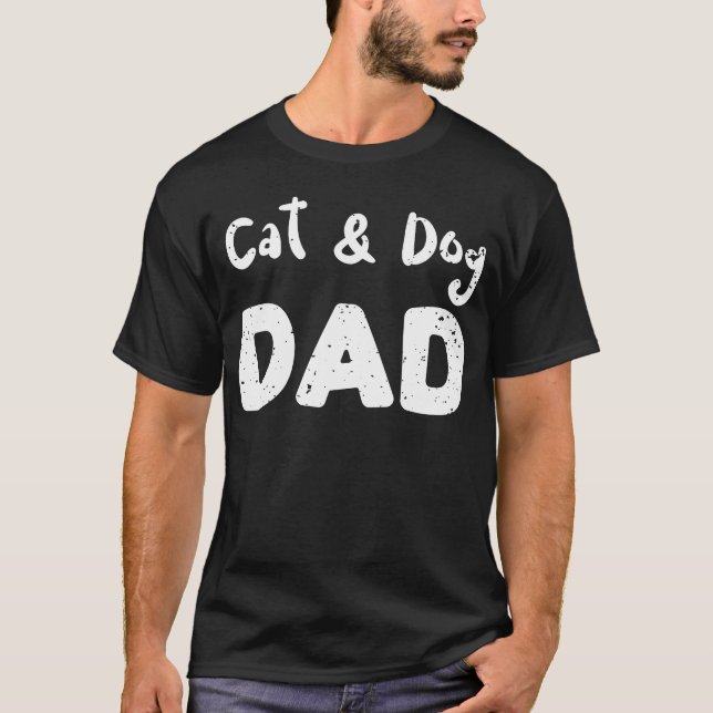 T-shirt Chien de chat Papa Chiens drôle (Devant)