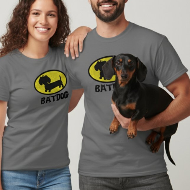 T-shirt Chien de chaume | Wiener Dog Superhero (Batdog super hero dachshund thsirts)