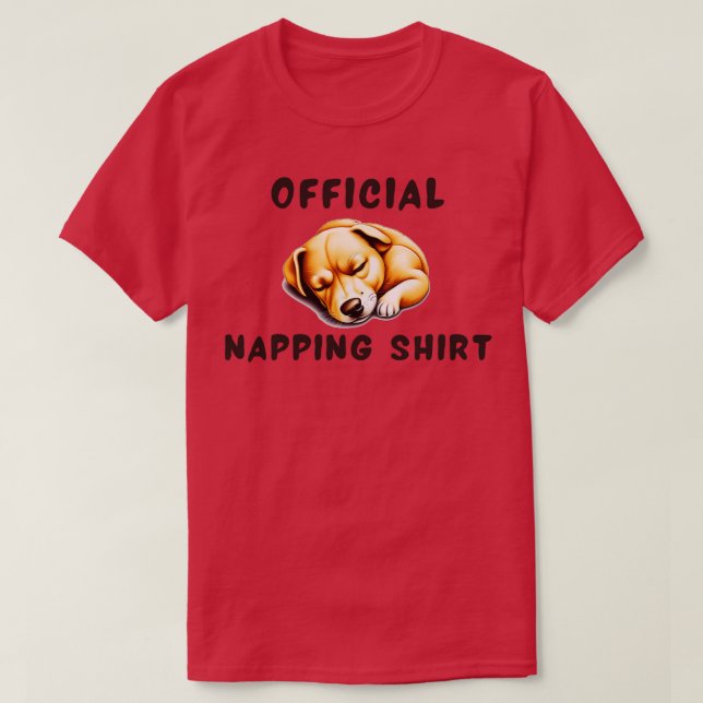 T-shirt Chien de chemise Napping (Design devant)