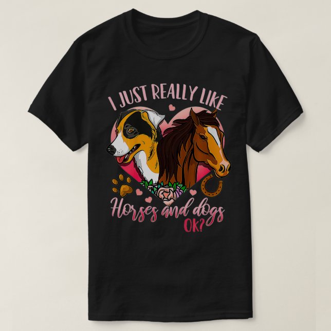 T-shirt Chien de Cheval pour Enfants (Design devant)