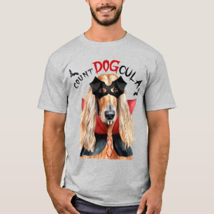 T-shirt Chien de chien afghan DOGcula Funny Chien Lover