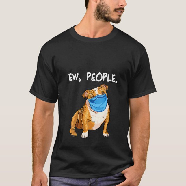 T-shirt Chien de Chien de Chien De Femmes Portant Un Masqu (Devant)