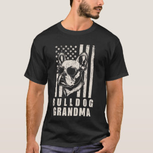 T-shirt Chien de Chien de Chien Grandma Drapeau Américain