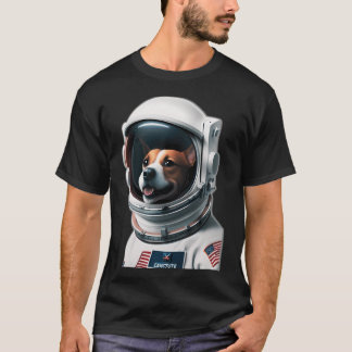 T-shirt Chien De Chien En Costume D'Astronaut