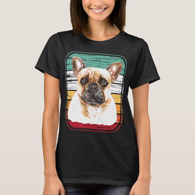 T-shirt Chien De Chien Français Maman Ou Papa Aiment Chien (Devant)