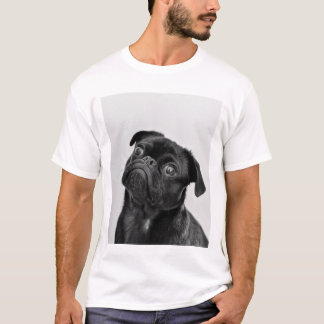 T-shirt chien de chiot noir