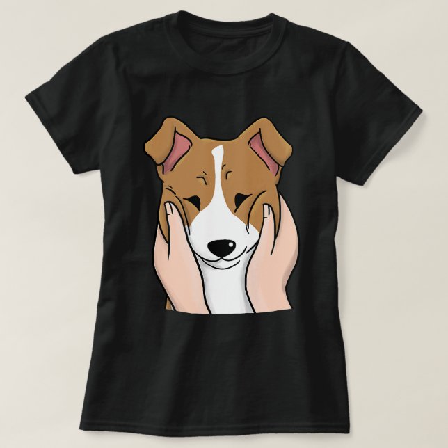 T-shirt Chien de Chubby Cheek Jack Russell Terrier (Design devant)