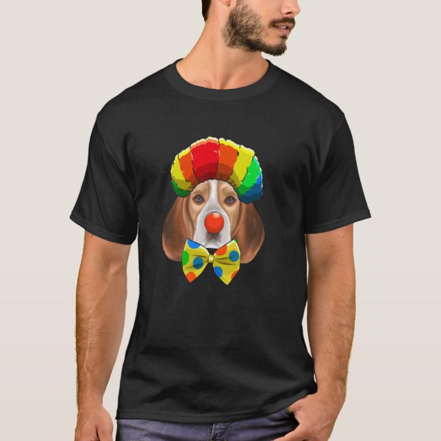 T-shirt Chien de cirque Beagle clown (Devant)