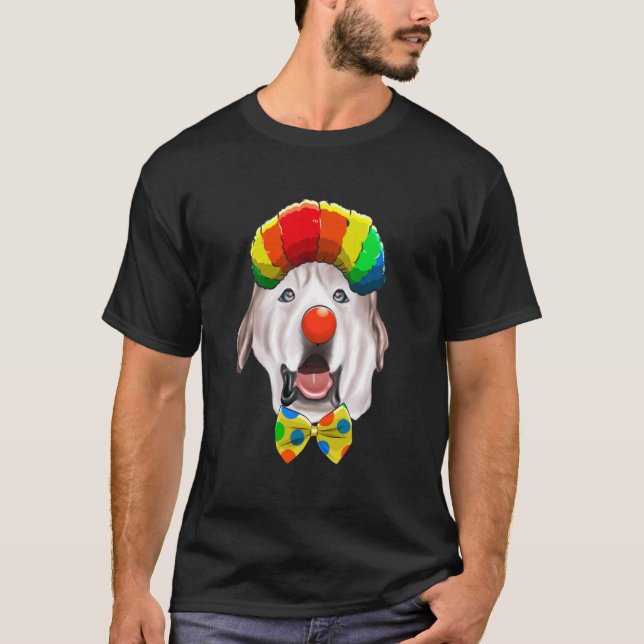 T-shirt Chien de cirque clown Great Pyrenee (Devant)