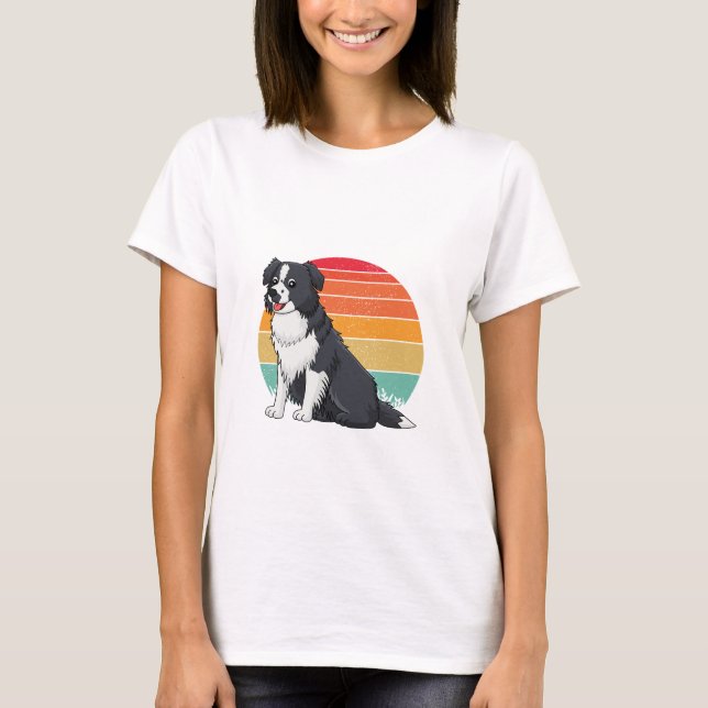 T-shirt Chien de collier frontalier (Devant)