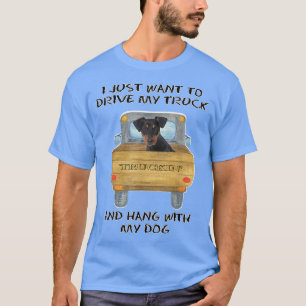 T-shirt Chien de conduite de camion - Allemand Pinscher