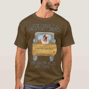 T-shirt Chien de conduite de camion Chien de campagne fran